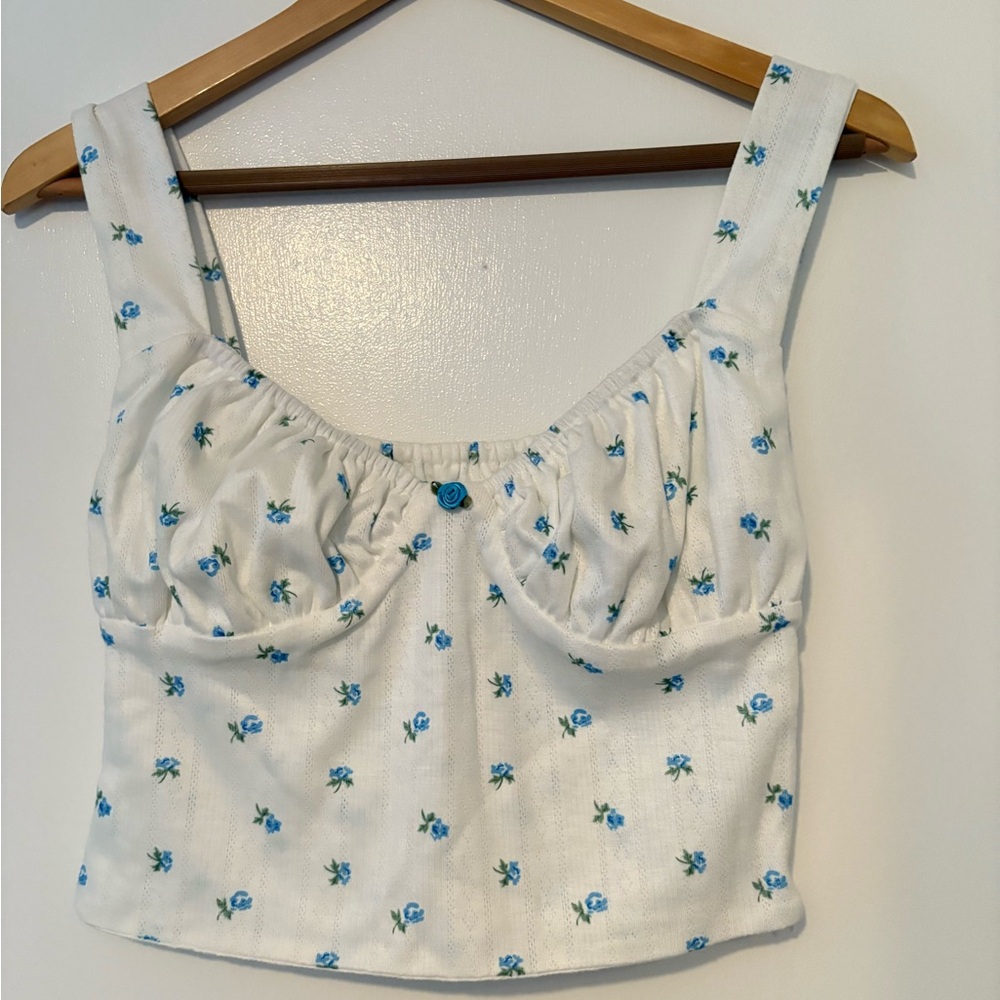 WITH JEAN milkmaid top | Sz m